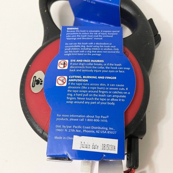 Top Paw 10 Ft Retractable Dog Leash Size XS X Small - Picture 10 of 15